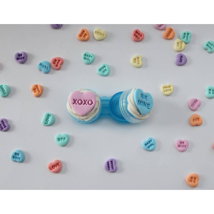 Sweets & Pearls – Großhandel Brillenetuis & -halter – Damen – Decoden Kontaktlinsenbehälter mit Polymer Clay Herzen6