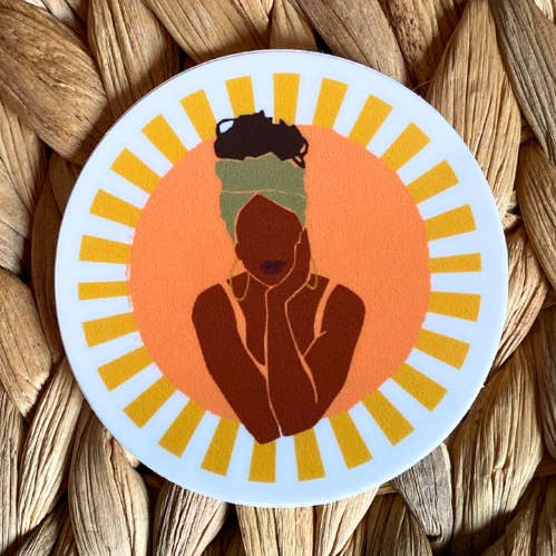 Autocollant en vinyle Grand Rising pour fille, noir pour la vente par 525 Design Co. LLC