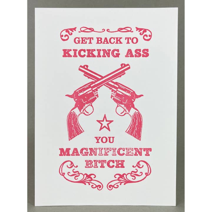 Kick Ass, magnifica cagna | Arte ispiratrice per la vendita all'ingrosso da parte di Rx Letterpress