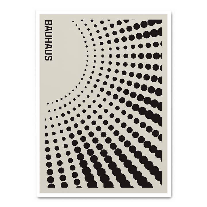 Rock Paper Scissors Wall Art - Wholesale Art Print - Bauhaus Black Dots