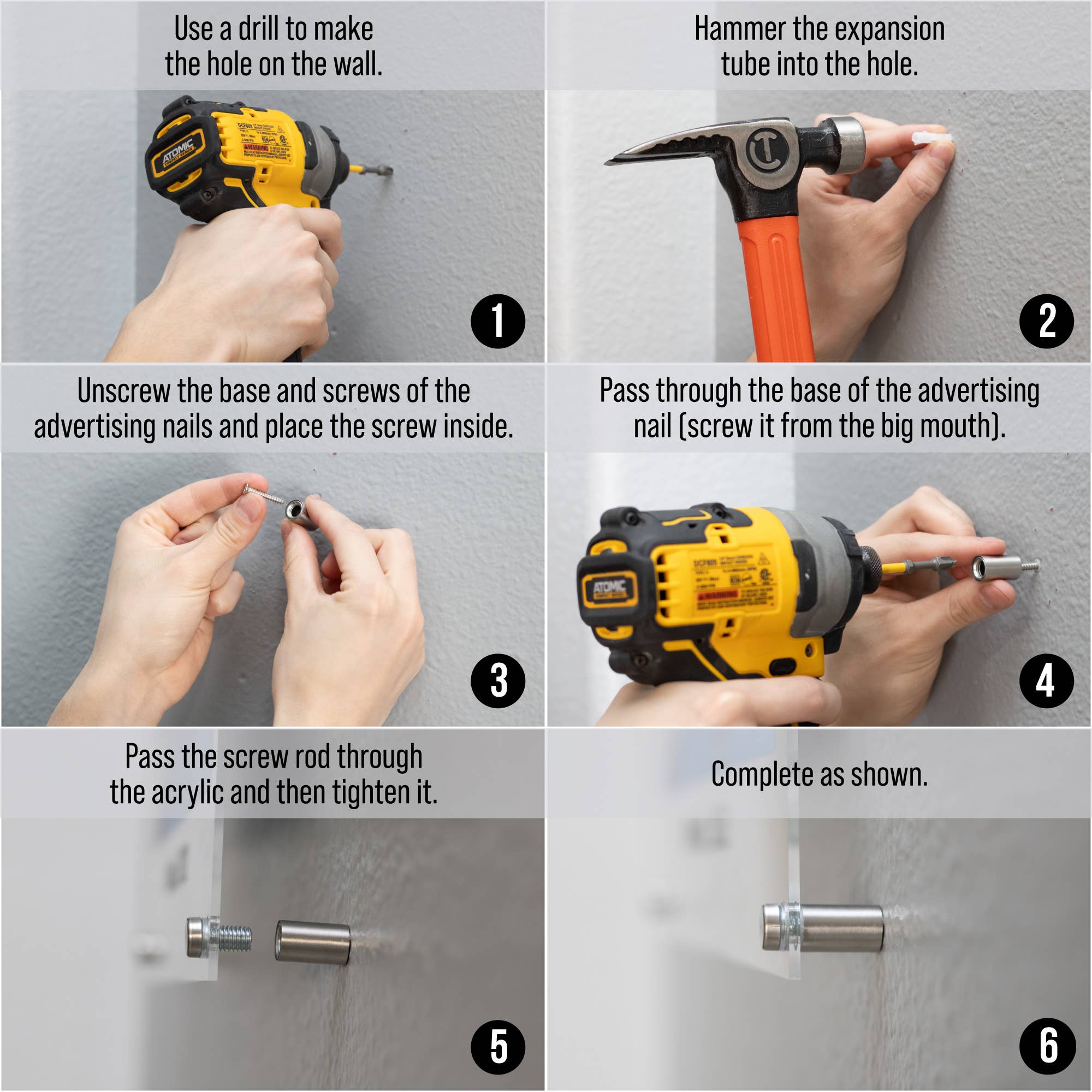 Famgraving - Wholesale Clipboard - Custom Acrylic Business Floating Logo Wall Sign Plaque1