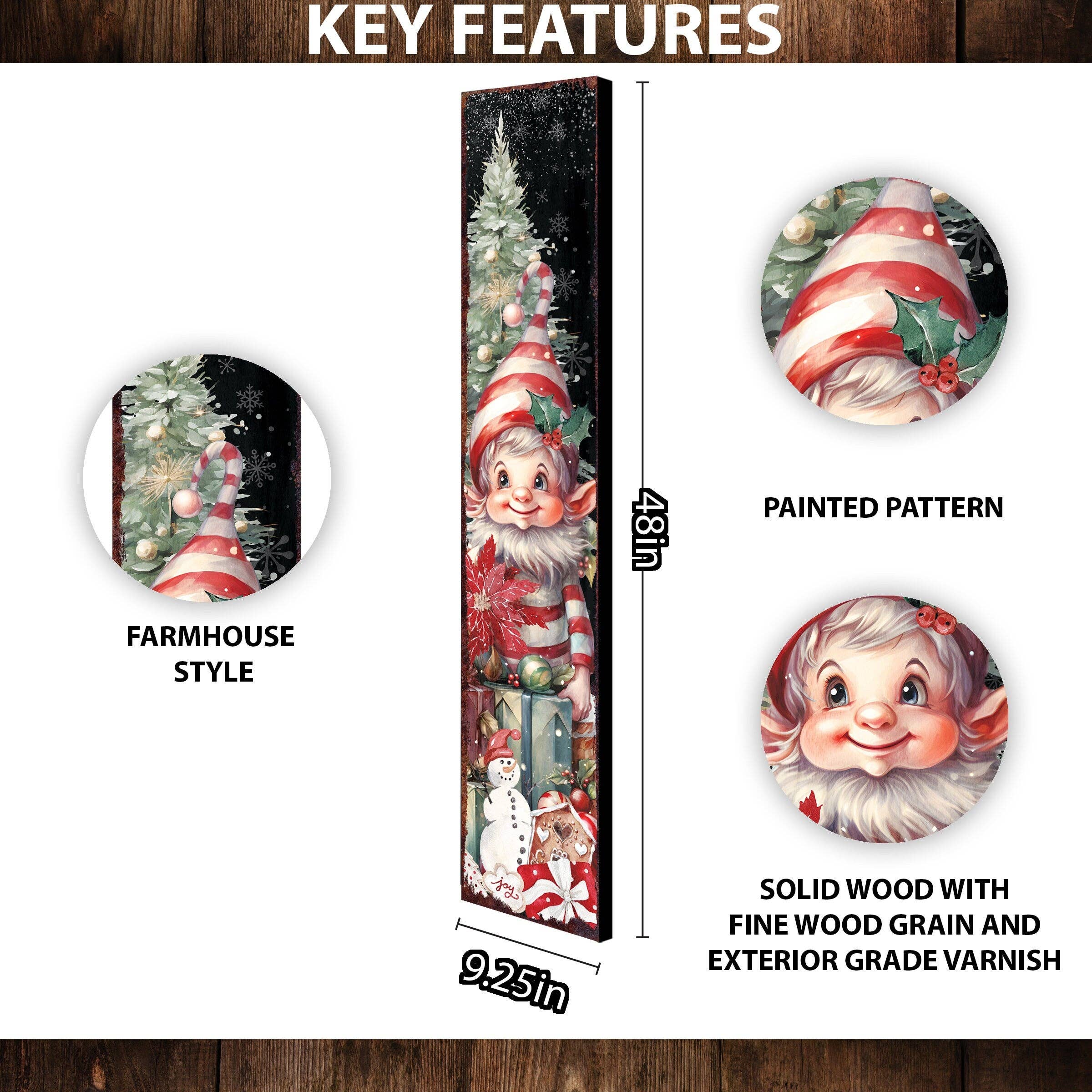 TX USA Corporation - Wholesale Christmas Decoration - Festive Elf Legs Vertical Porch Sign | Outdoor Indoor Christmas Welcome Decor1