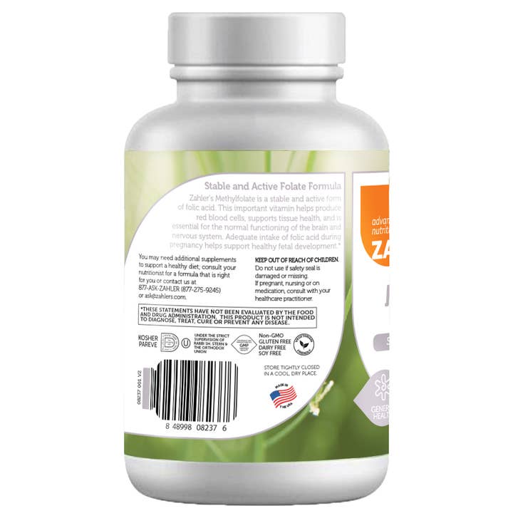 Advanced Nutrition by Zahler - Wholesale Oral Supplement/Vitamin - Methyl Folate (120 capsules)1
