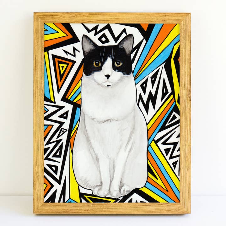 Cow Cat Aura Art Print for wholesale by MeerCatArt
