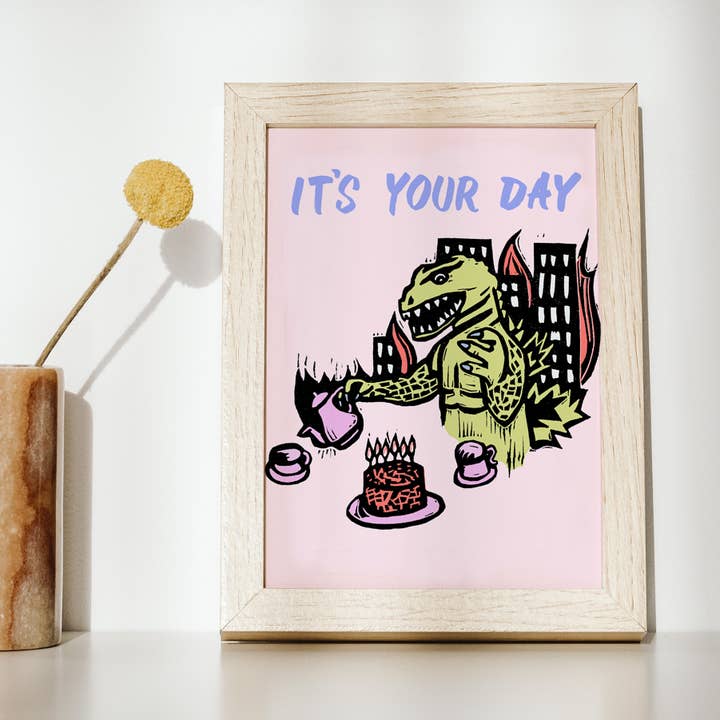 It's Your Day 11x14 print unframed for wholesale by Loaded Hips Press