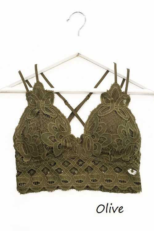 Vanilla Monkey – wholesale Bralette - Dam – Plus size spets-bralette med vågformad kant och justerbara axelband23