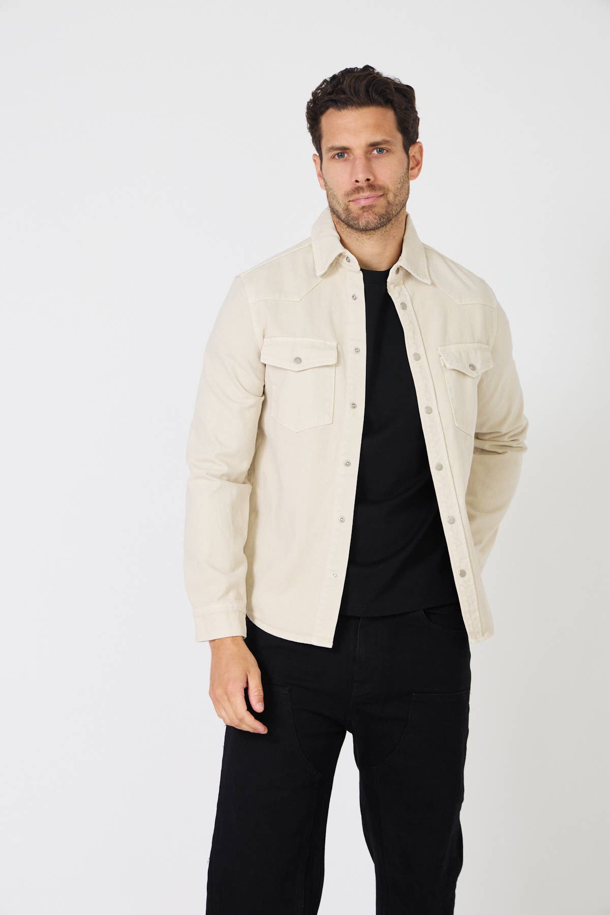 TOP MONDAY - Wholesale Shirt Jacket/Shacket - Men's - Men's Denim "Western" Overshirt - Slim Fit1