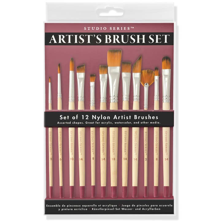 Peter Pauper Press - Wholesale Paint/Wax Brush - Studio Series Artist's Paintbrush Set