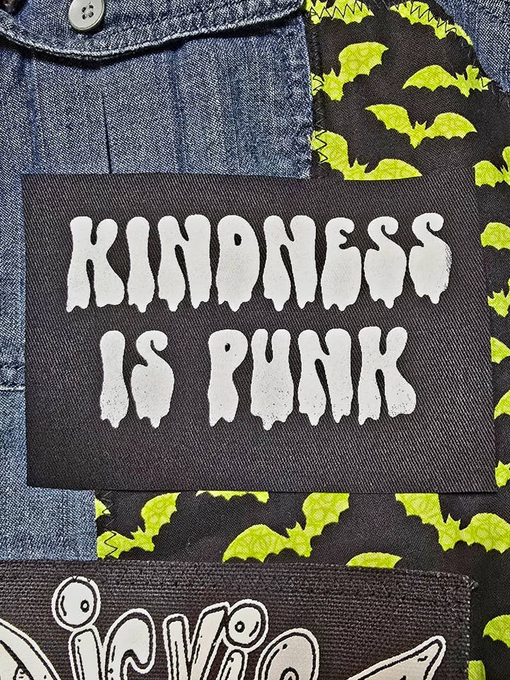 Kindness is Punk Sew On Patch for wholesale by Femmearchist