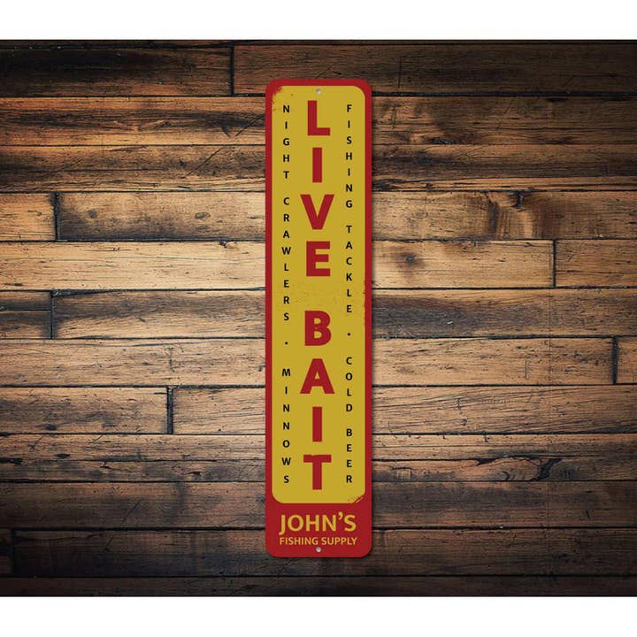 Lizton Sign Shop, Inc - Wholesale Sign - Live Bait Vertical Sign1