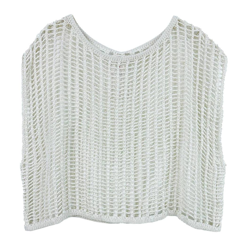 Fashion City - Venta al por mayor Poncho - Mujer - Poncho de verano de ganchillo de color liso3