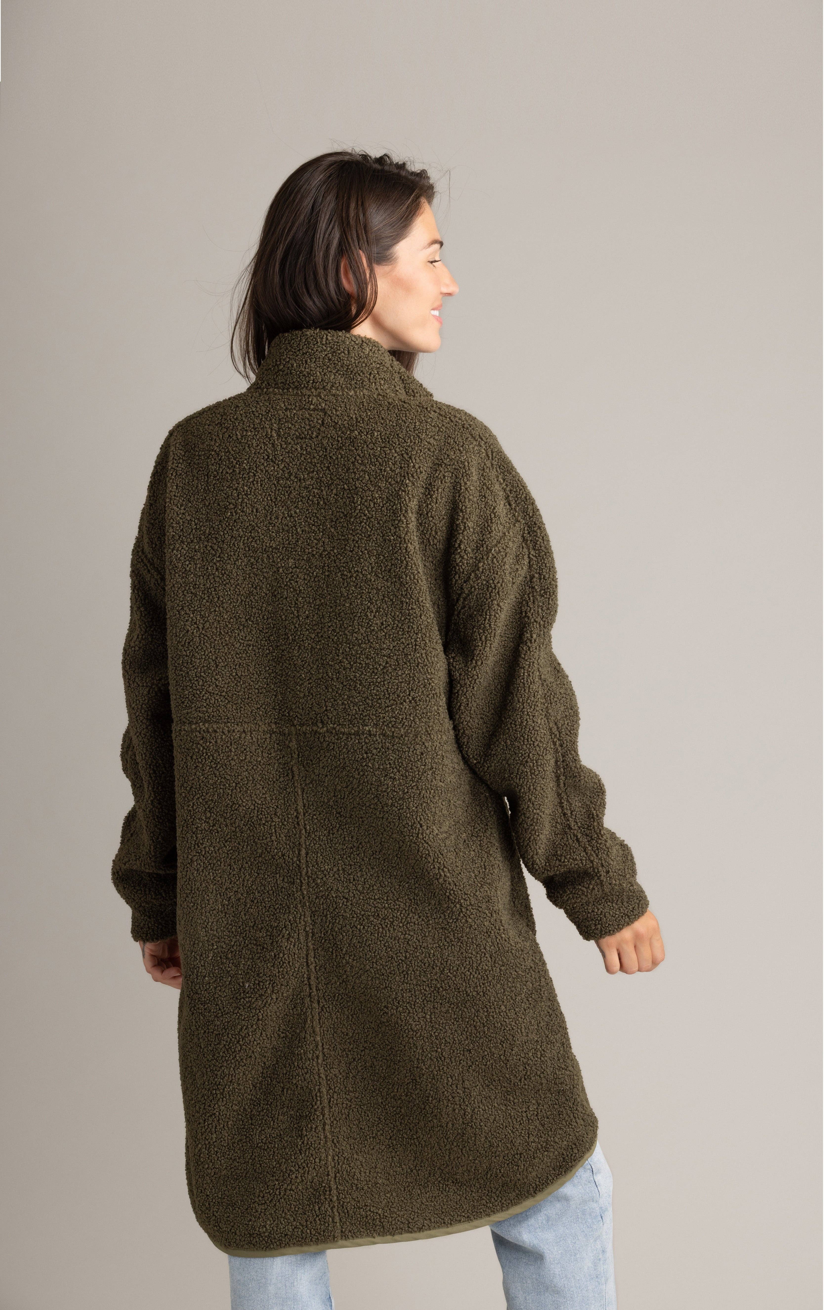 LIV Outdoor - Vente Manteau – femme - Manteau long en bouclé Cori pour femme4