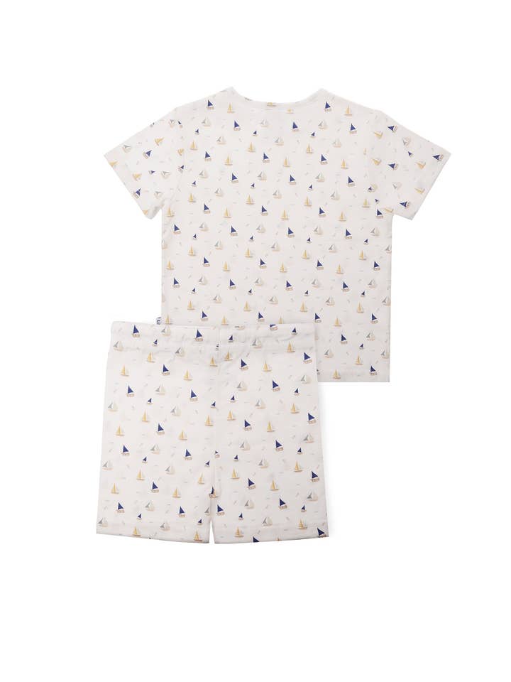 Conjunto de verão duplo com T-shirts e calções por atacado de Liliput