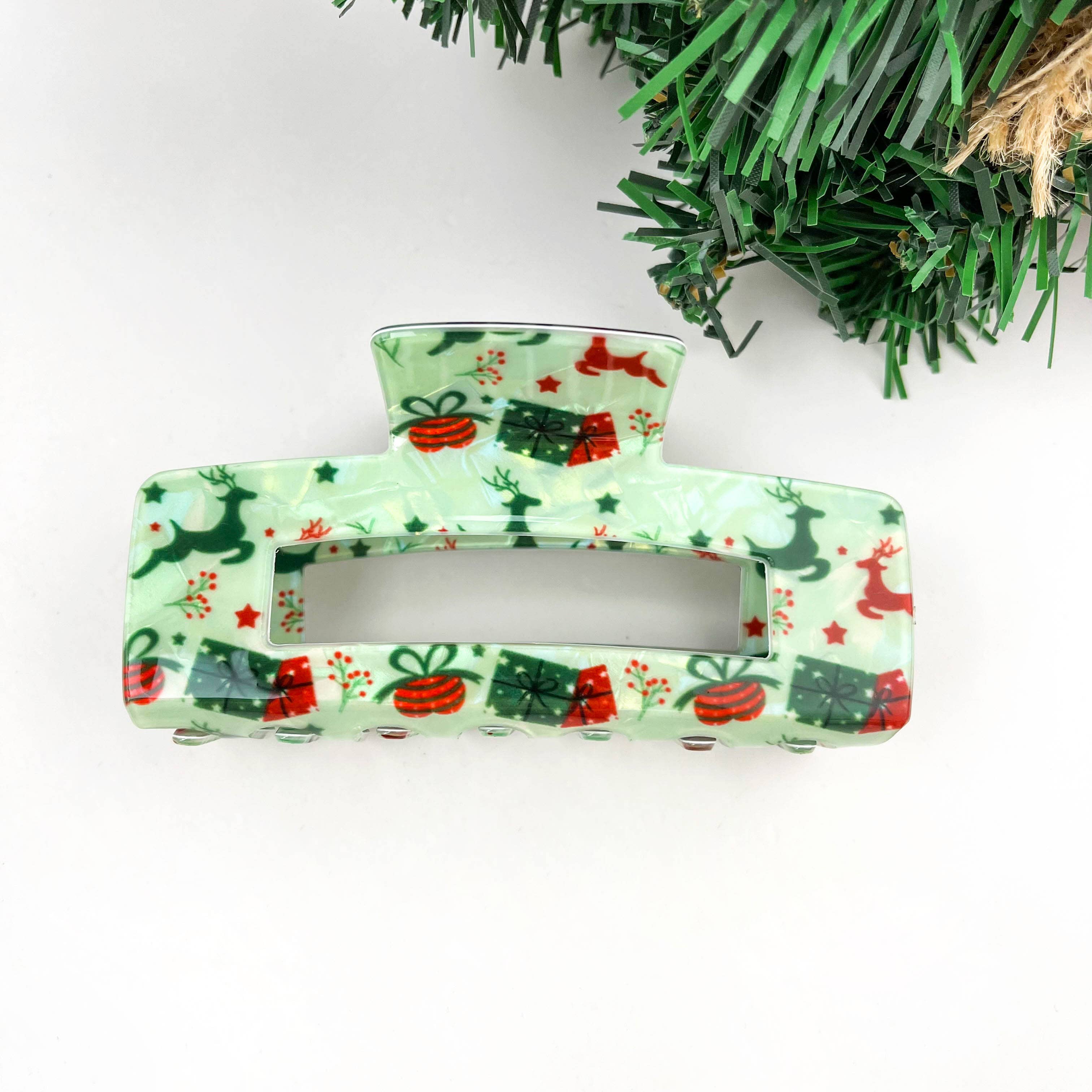 TheDivaSoap - Wholesale Hair Clip - Women's - Christmas Series Rectangular Hair Claw Clips1