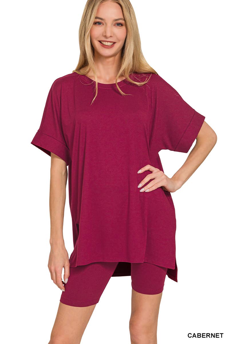 42POPS – wholesale Mjukisset – Dam – .Mikrofibertopp & Bikershorts 2-delat set9