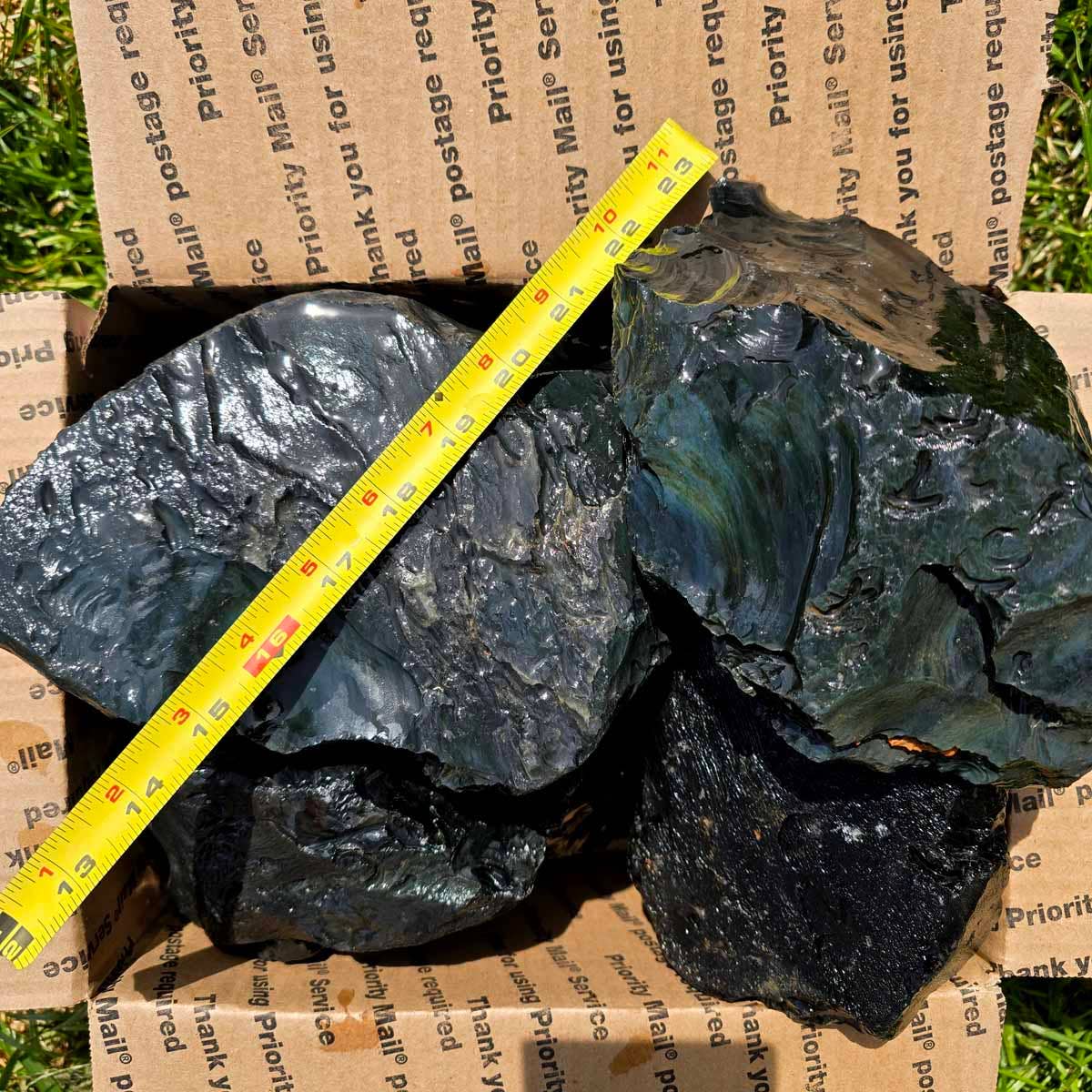 Lapidary Central - Wholesale Spiritual Stone/Crystal - Grade C Mexican Jalisco Rainbow Obsidian Cutting Rough Box!6