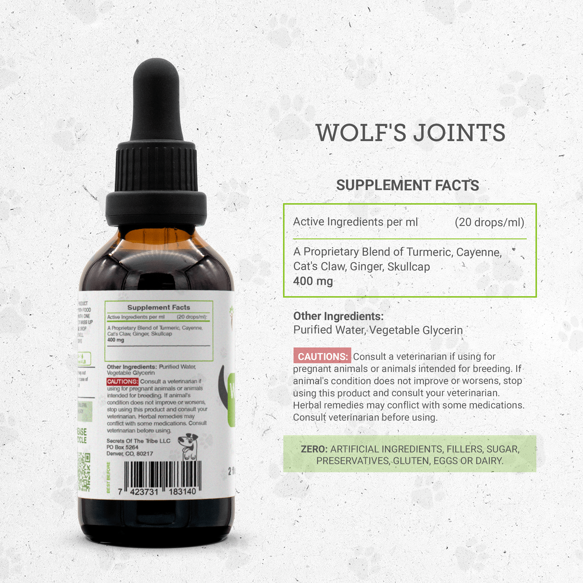 Secrets Of The Tribe - Wholesale Pet Supplement - Dog - Wolf's Joints. Healthy Joint Support in Dogs1