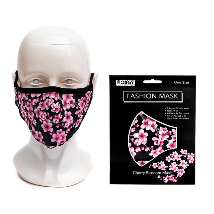 Modgy - Wholesale Protective Face Mask/Shield - Cherry Blossom Fashion Mask1