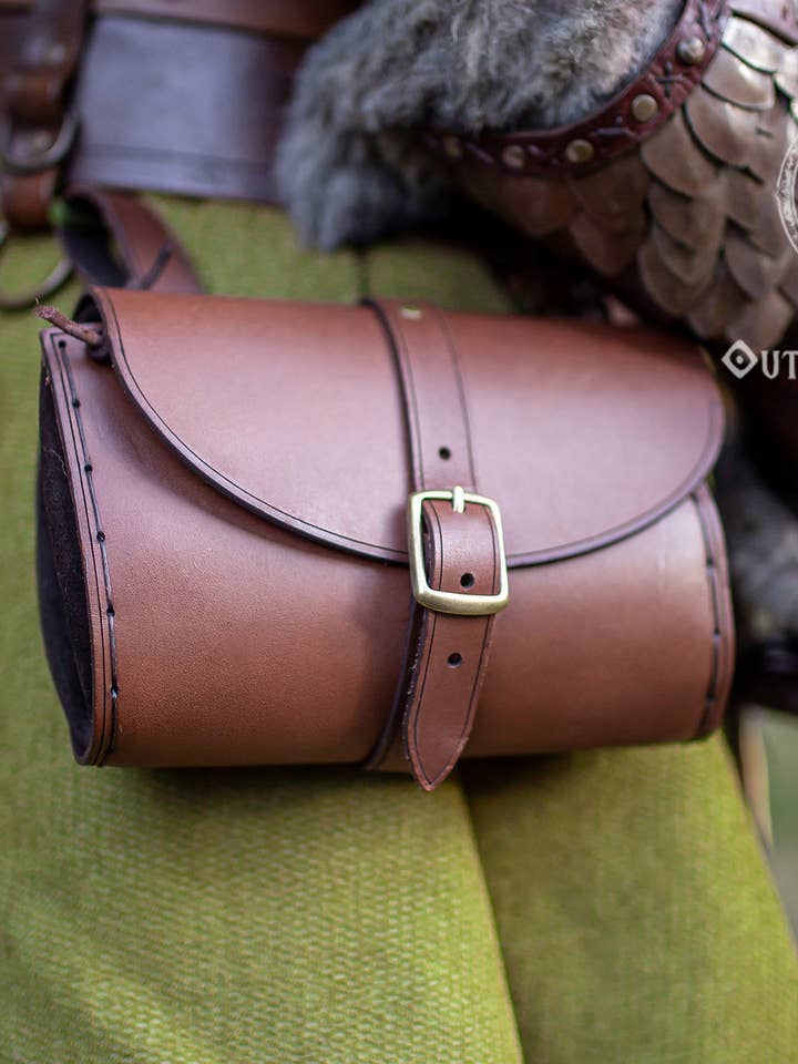 Medieval Leather Hip Bag for wholesale by Outcast Props