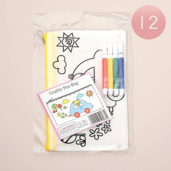 12PCS - Ensemble de trousses à stylos graffiti pour enfants pour la vente par Sensibling Corp.