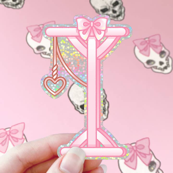 Kawaii Galgen Vinyl Sticker voor wholesale door Black Serotonin