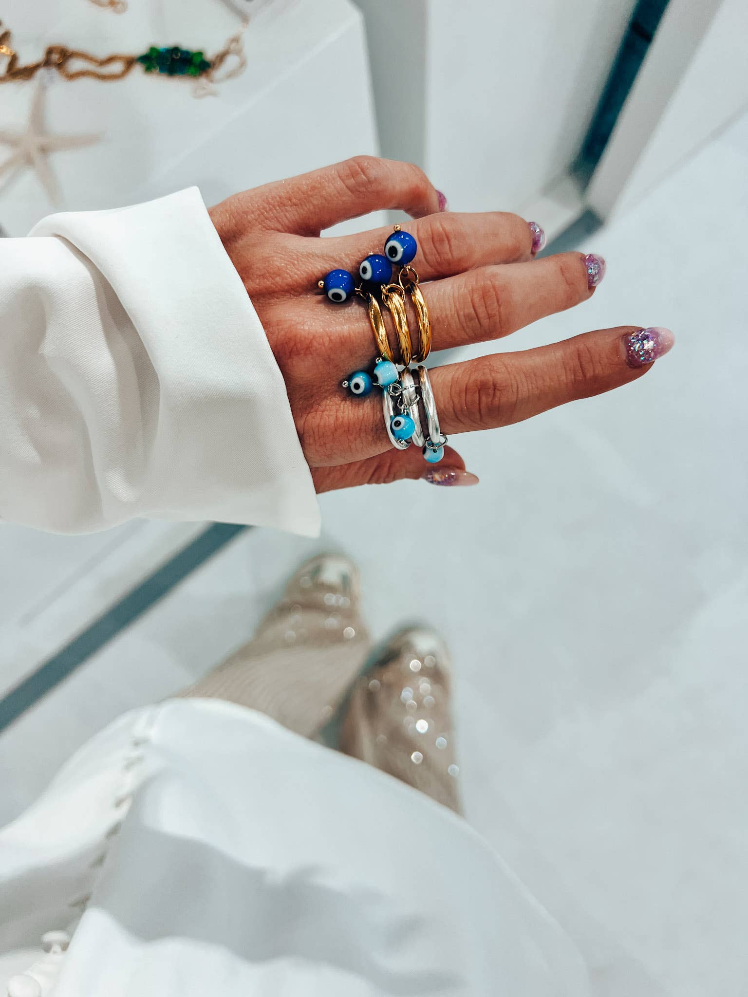 Goupi - Venta al por mayor Anillos grandes/de cóctel - Anillos ojo turco en plata y oro2