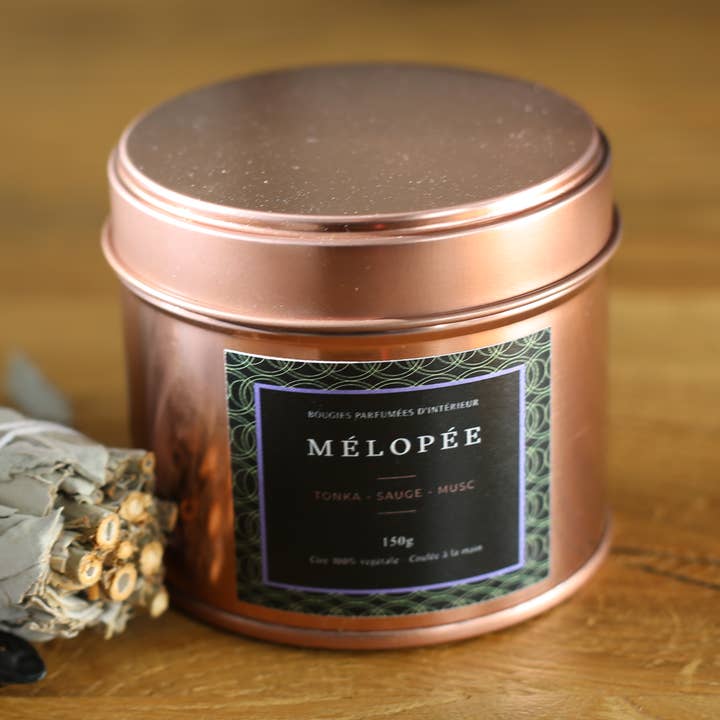 Veganskt ljus - Tonka, salvia och mysk för wholesale av MÉLOPÉE
