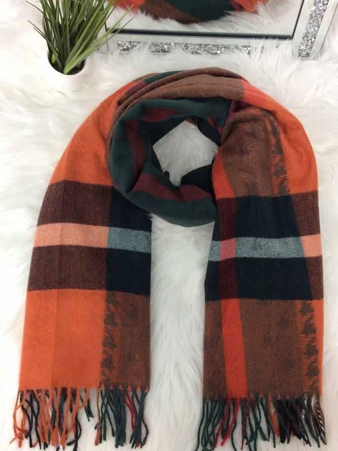 DOGTOOTH CHECK TASSEL SCARVES for wholesale by Wholesale shopping