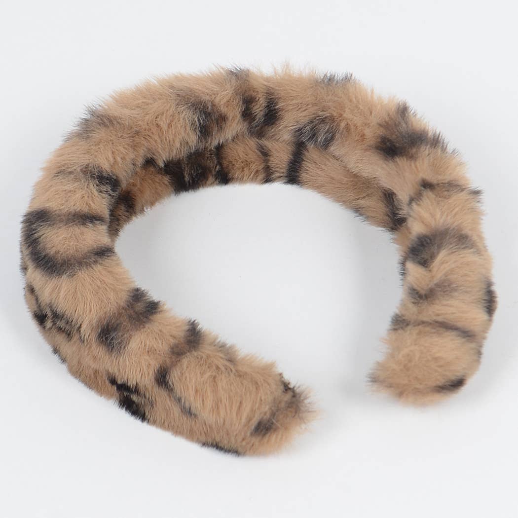 3AM BY H&D ACCESSORIES – wholesale Fashion headband – women's – Leo Faux Fur Headband2