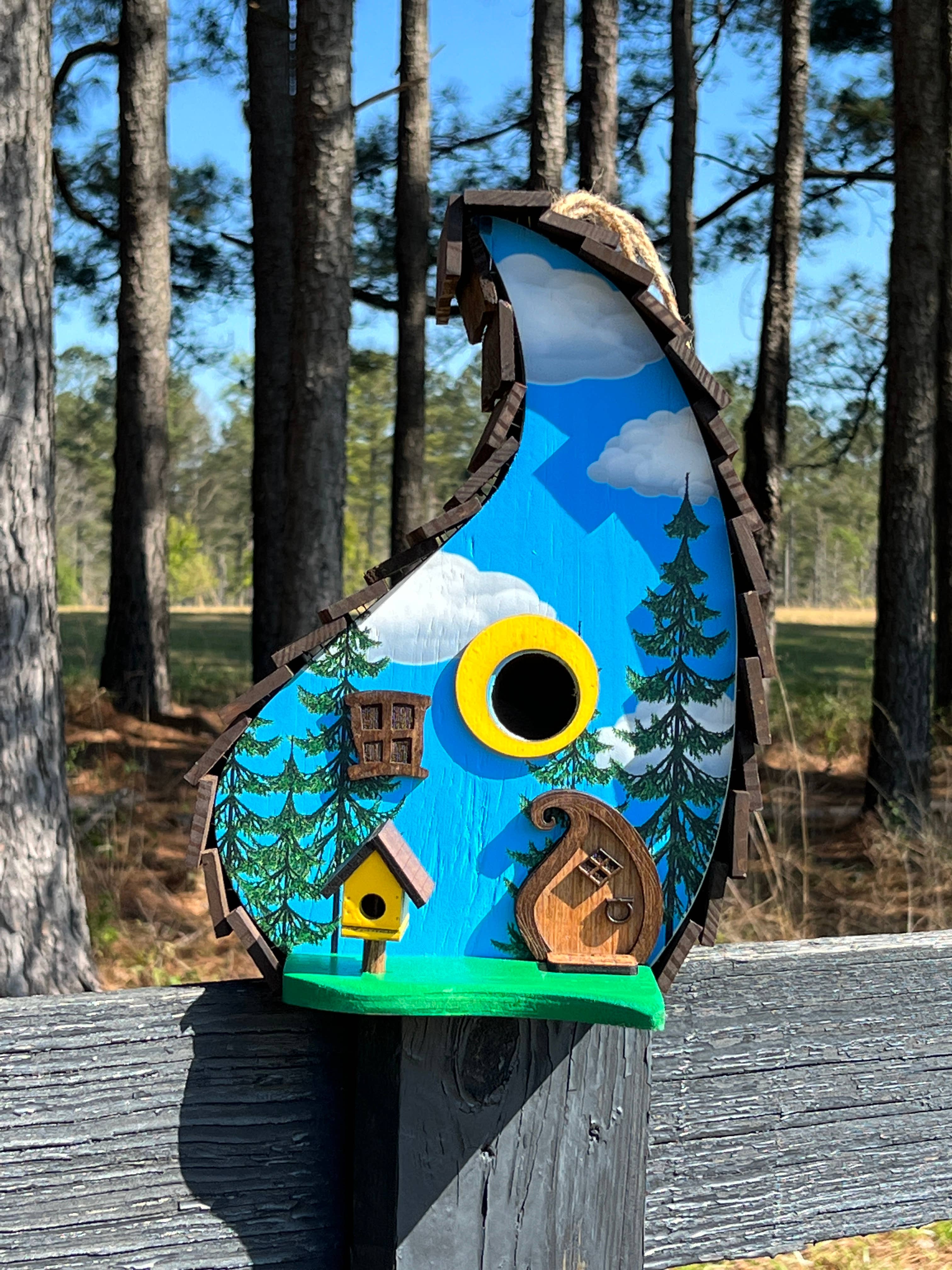 Southern Roots Designs - Wholesale Bird House - BIRDHOUSE, Unique Birdhouse, Whimsical Birdhouse, Colorful1