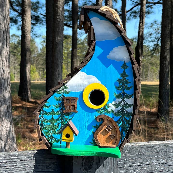 Southern Roots Designs - Vente Nichoir - NICHOIR, nichoir unique, nichoir fantaisiste, coloré1