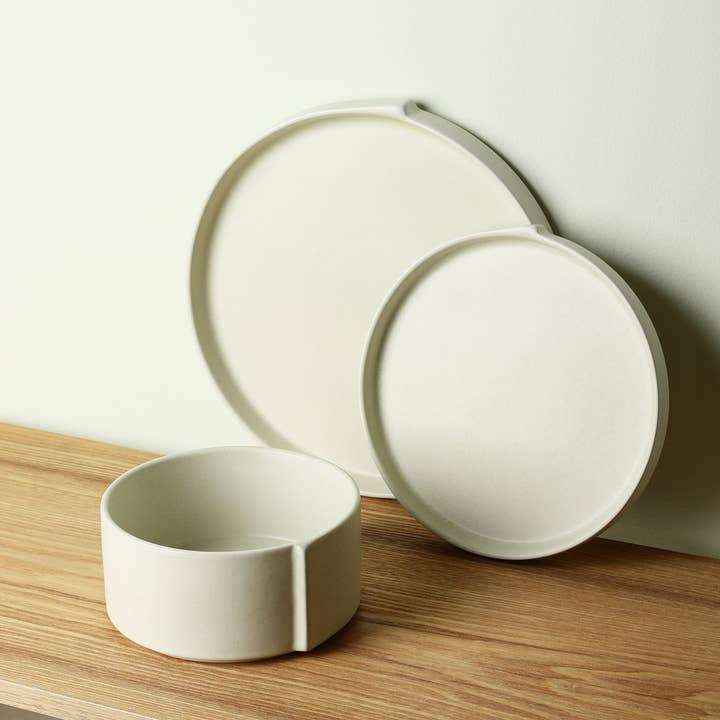 Bao Stoneware Dinnerware Set - Beige for wholesale by Stone Lain