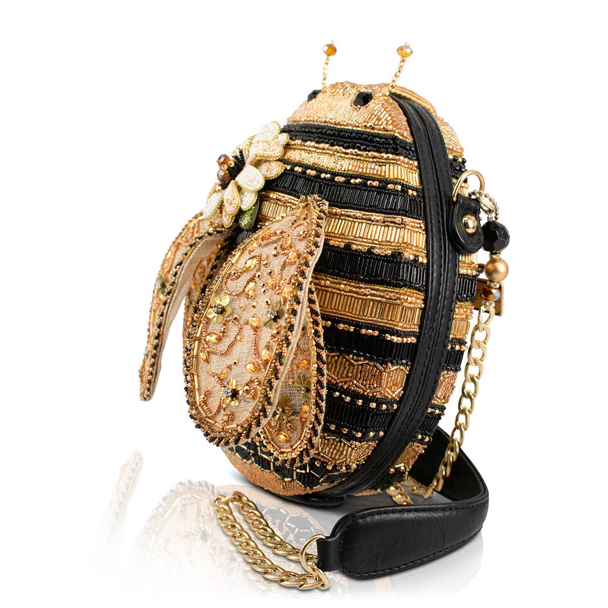 Mary Frances Accessories - Wholesale Crossbody Bag - Women's - Sweet As Honey Bee Gold and Black Handbag3