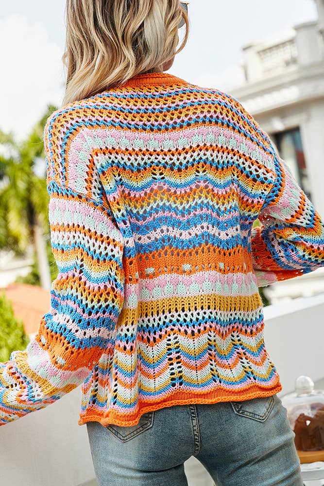 UNISHE – wholesale Cardigan – Women’s – Colorful Knit Cardigan Sweater Women TOPW12259