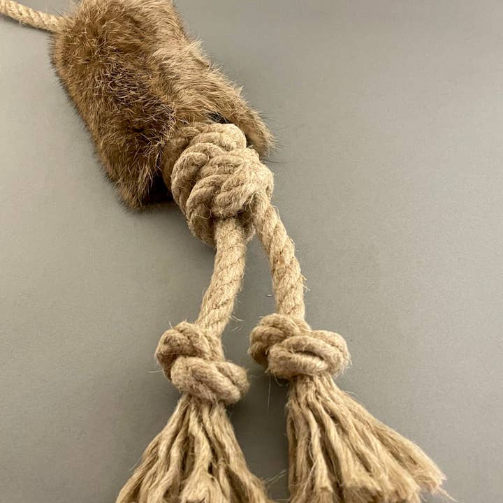 Pawsome Pet Toys - Wholesale Pet rope toy – Dog - Dog Training Toy with Hemp Rope and Rabbit Fur2