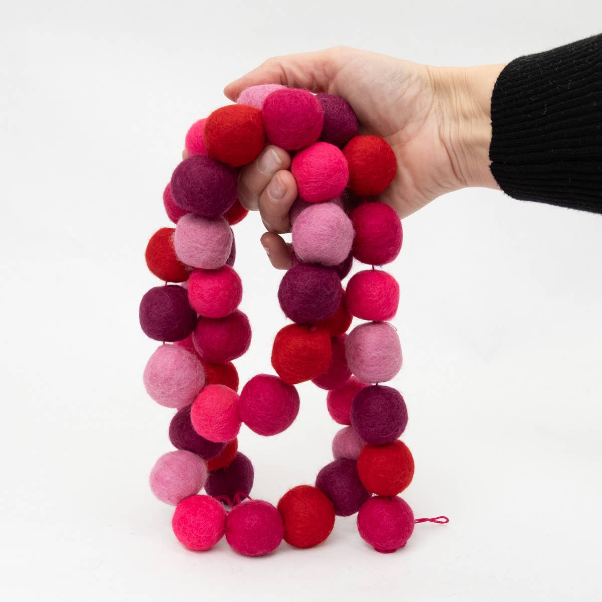 The Winding Road - Wholesale Bunting/Garland - Garland - Valentine Hot Pink Felt Balls3
