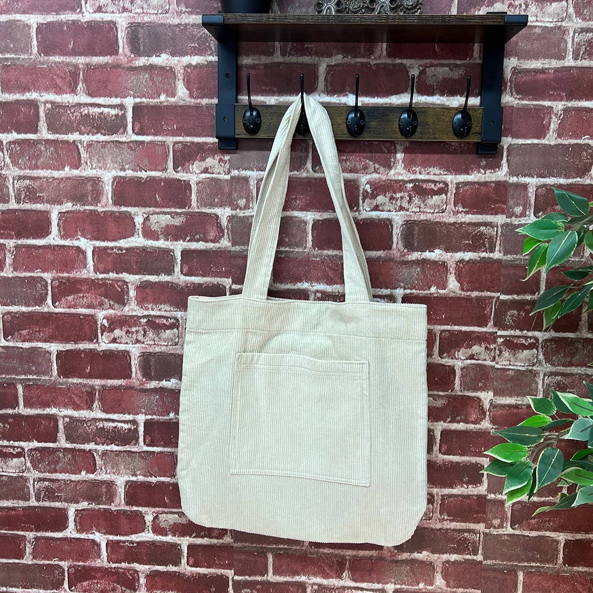 Anju Jewelry – Großhandel Tragetasche – Damen – Cord-Tote mit Fronttasche – verschiedene Farben4