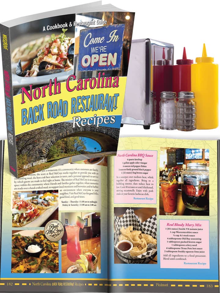 North Carolina Back Road Restaurant Recipes for wholesale by Great American Cookbooks