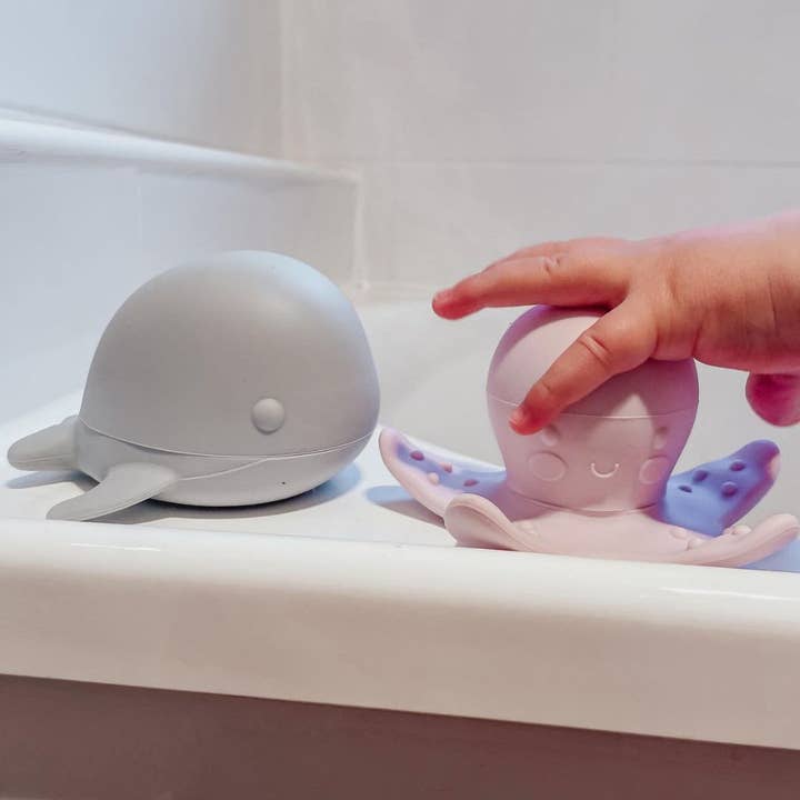 Milk Addict - Wholesale Bath Toy - Baby - Milk Addict Silicone Bath Toy - Whale & Octopus