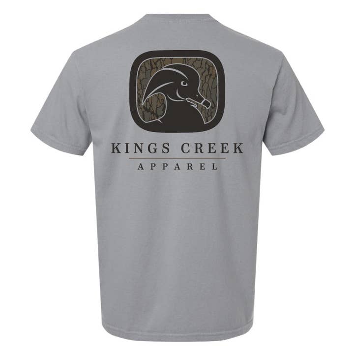 Youth Bark Camo Logo Tee for wholesale by Kings Creek Apparel