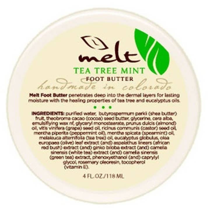 Tea Tree Mint Foot Butter Infusion for wholesale by Melt Bath and Skincare