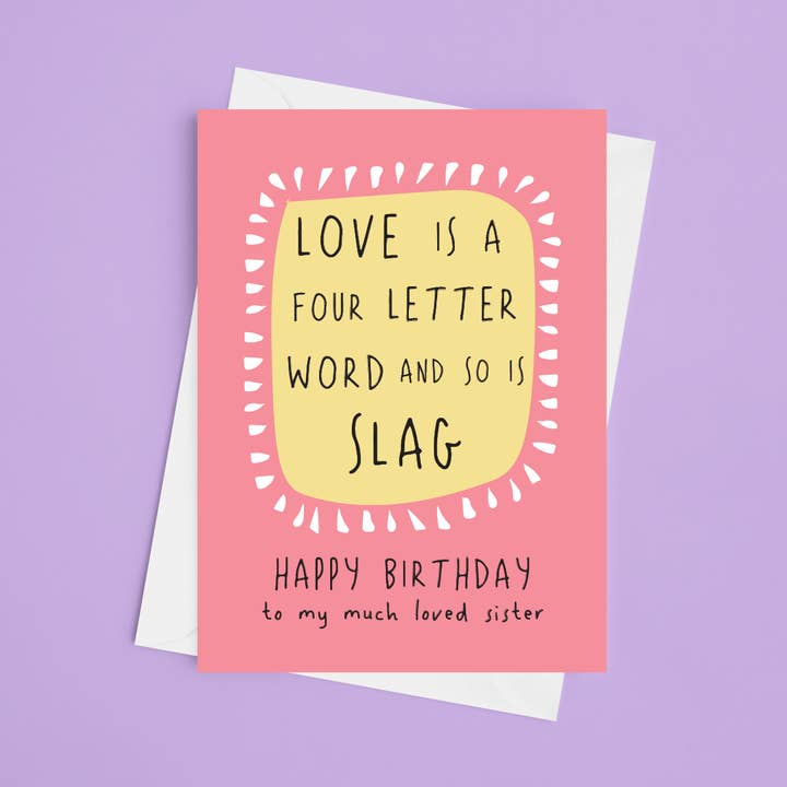 Slag Systerkort - 5x7 Födelsedagskort för wholesale av Laura Lonsdale