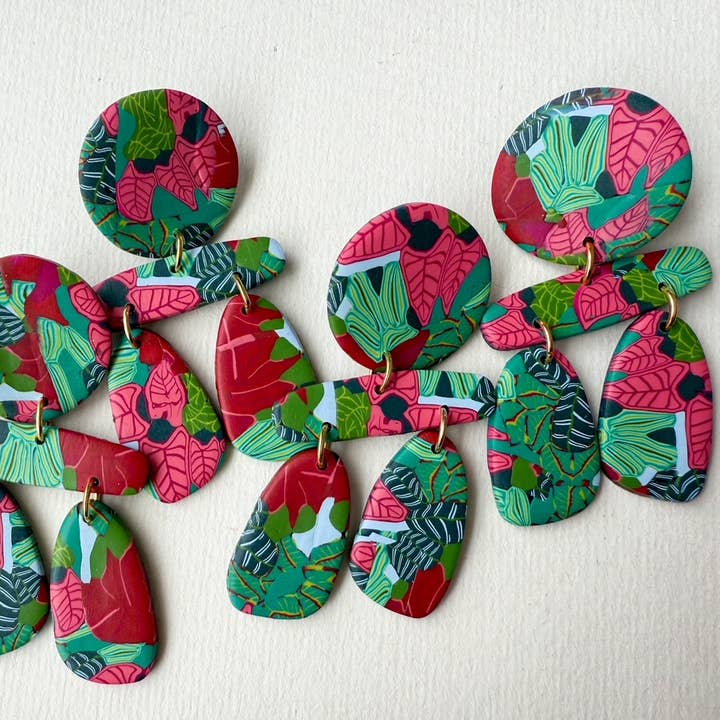 Noble Fawn Jewelry - Wholesale Dangle Earrings - Mural Earrings Tropics1