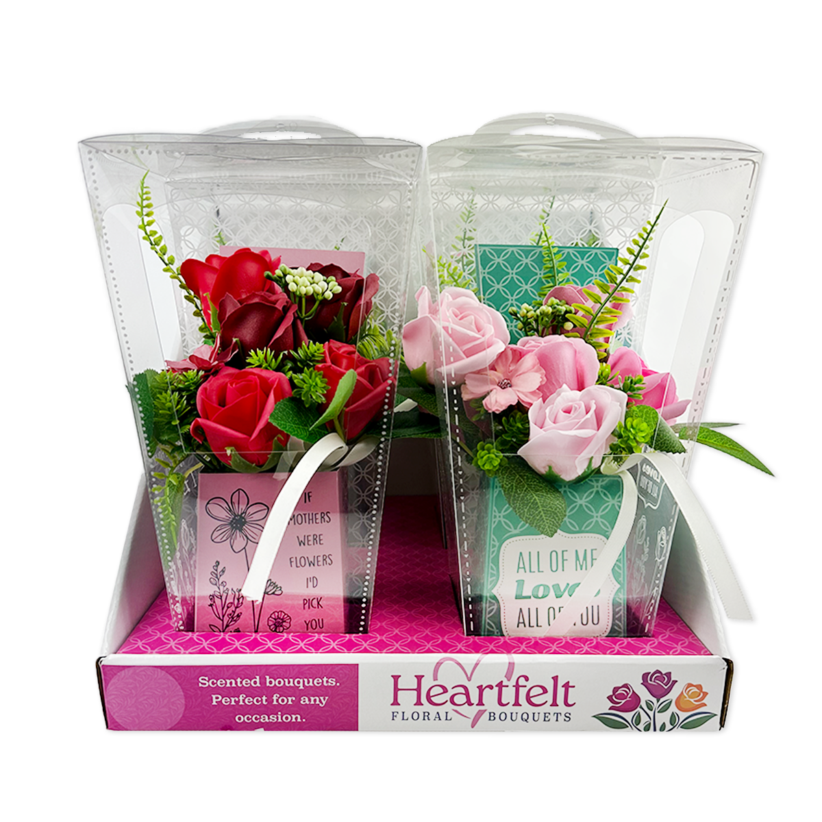 Novelty Brands - Wholesale Retailer Display - Home & Living - Special Occasion Scented Floral Bouquet Variety - 4/Display1