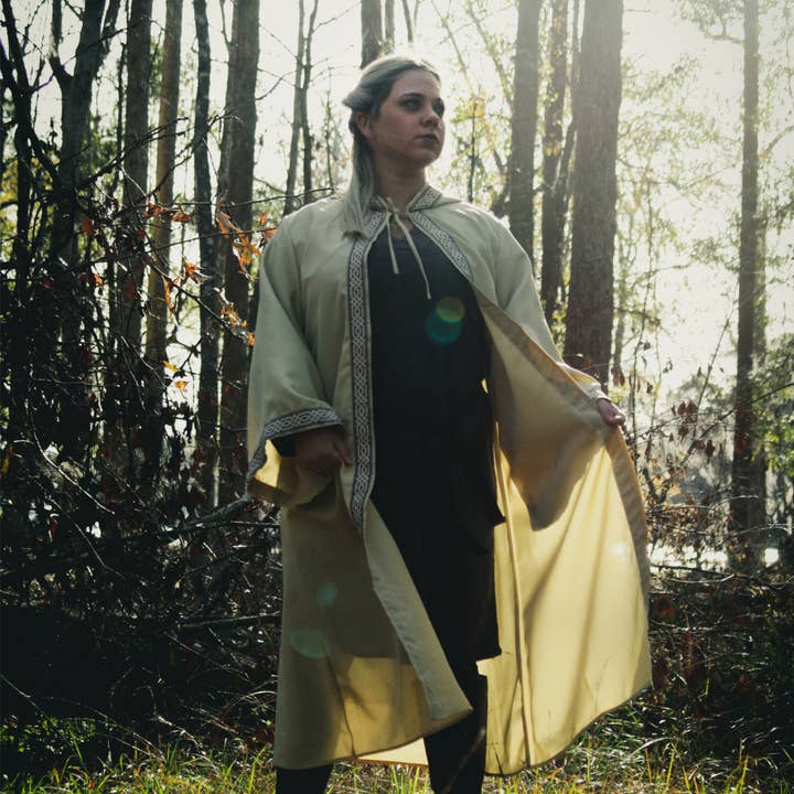 everfan - Wholesale Costume - Unisex - Adult Celtic Robe | Medieval Sorcerer Cloak with Hood