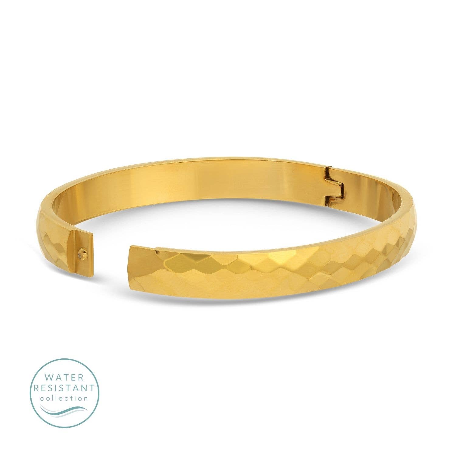 Splendid Iris - Wholesale Bangle Bracelet - Textured Hinged Water Resistant Bangle1