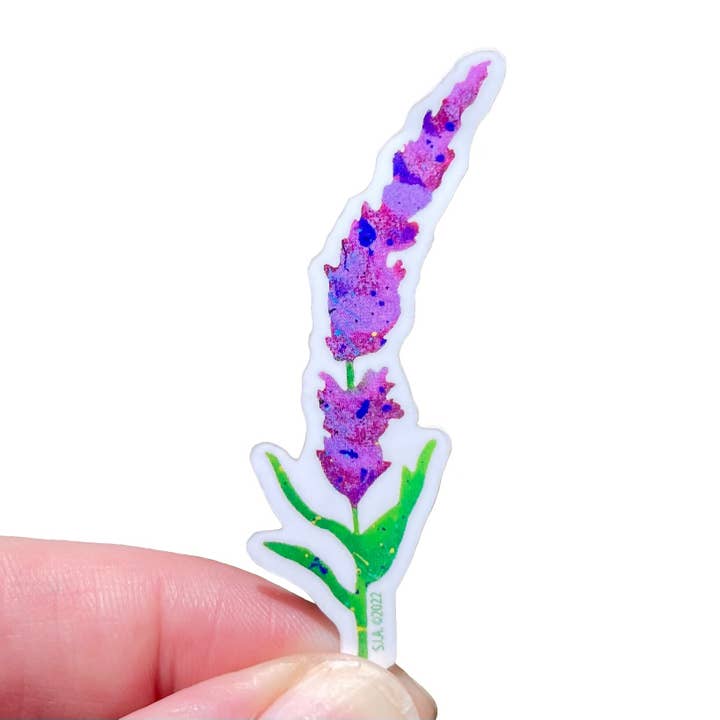 Lavender Splatter Paint Vinyl Weatherproof Sticker for wholesale by Surprise Inside Art