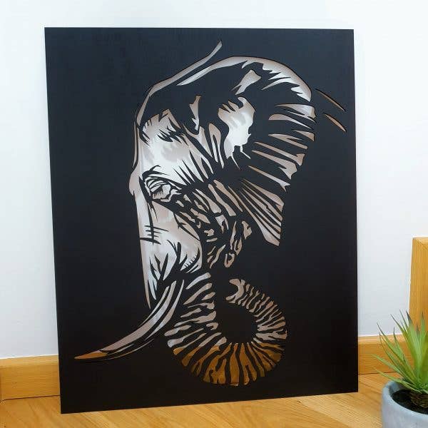 Olifantenkop schilderij voor wholesale door fffdesign