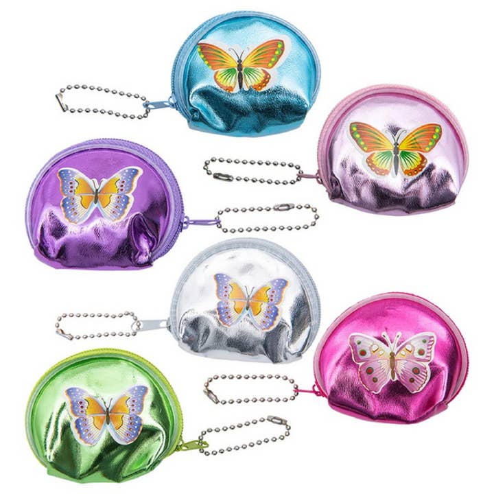 Vlinder Munt Portemonnees Kleine Rits Muntzakjes voor wholesale door PR GROUPS LLC
