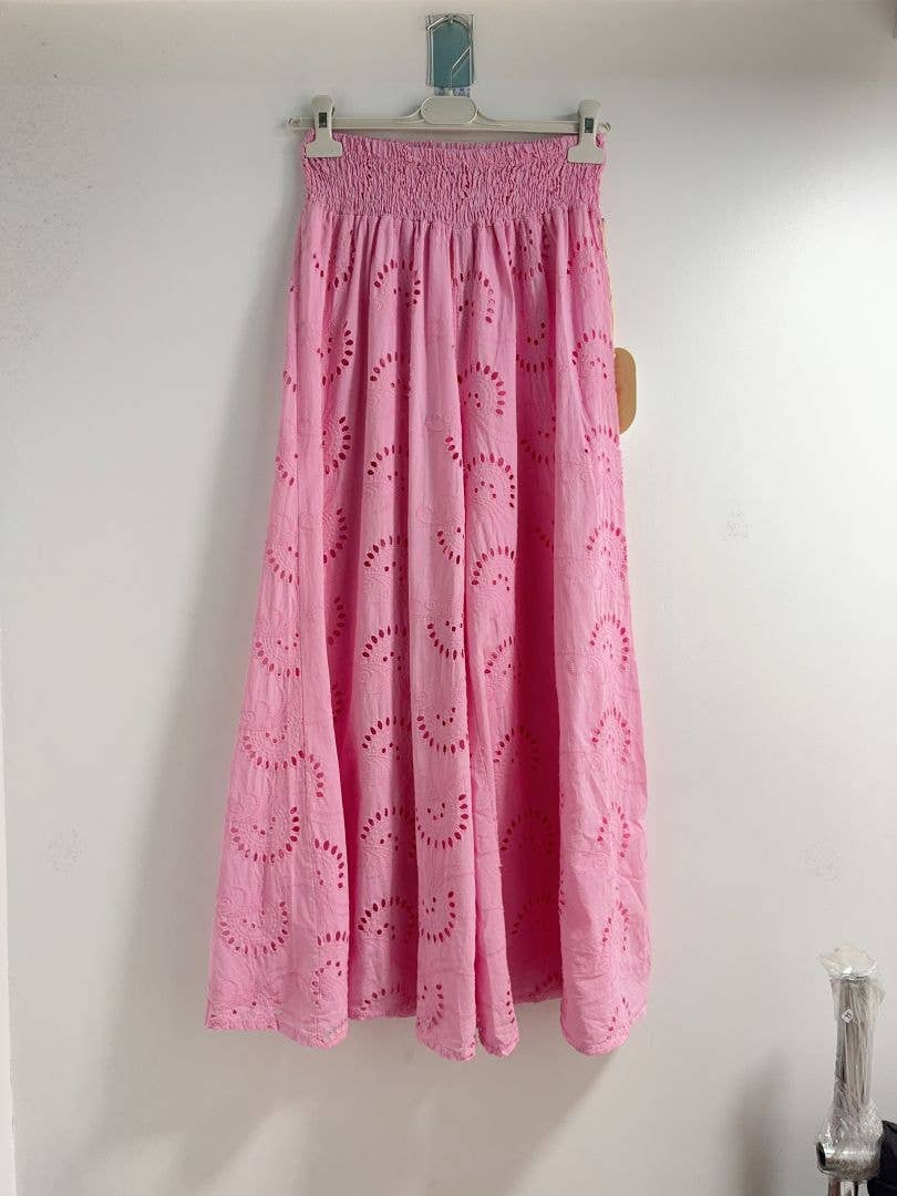 Happy look - Wholesale Pants - Women's - English embroidered wide legs pants 0